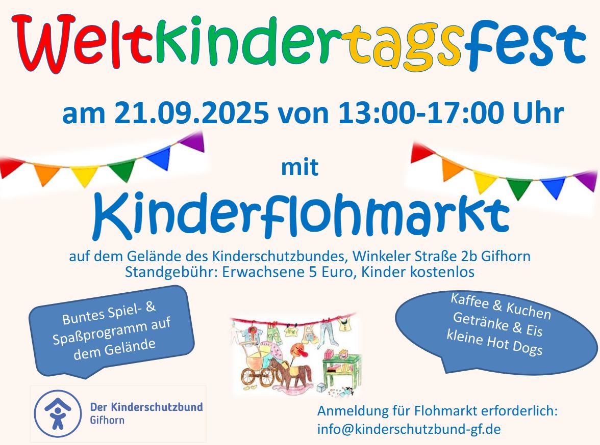 Infos zum Flohmarkt auf dem Weltkindertagsfest