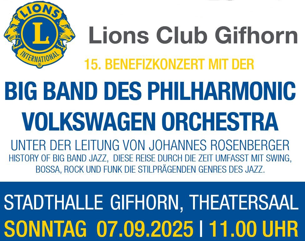 Infos zum Benfizkonzert des Lions-Club Gifhorn