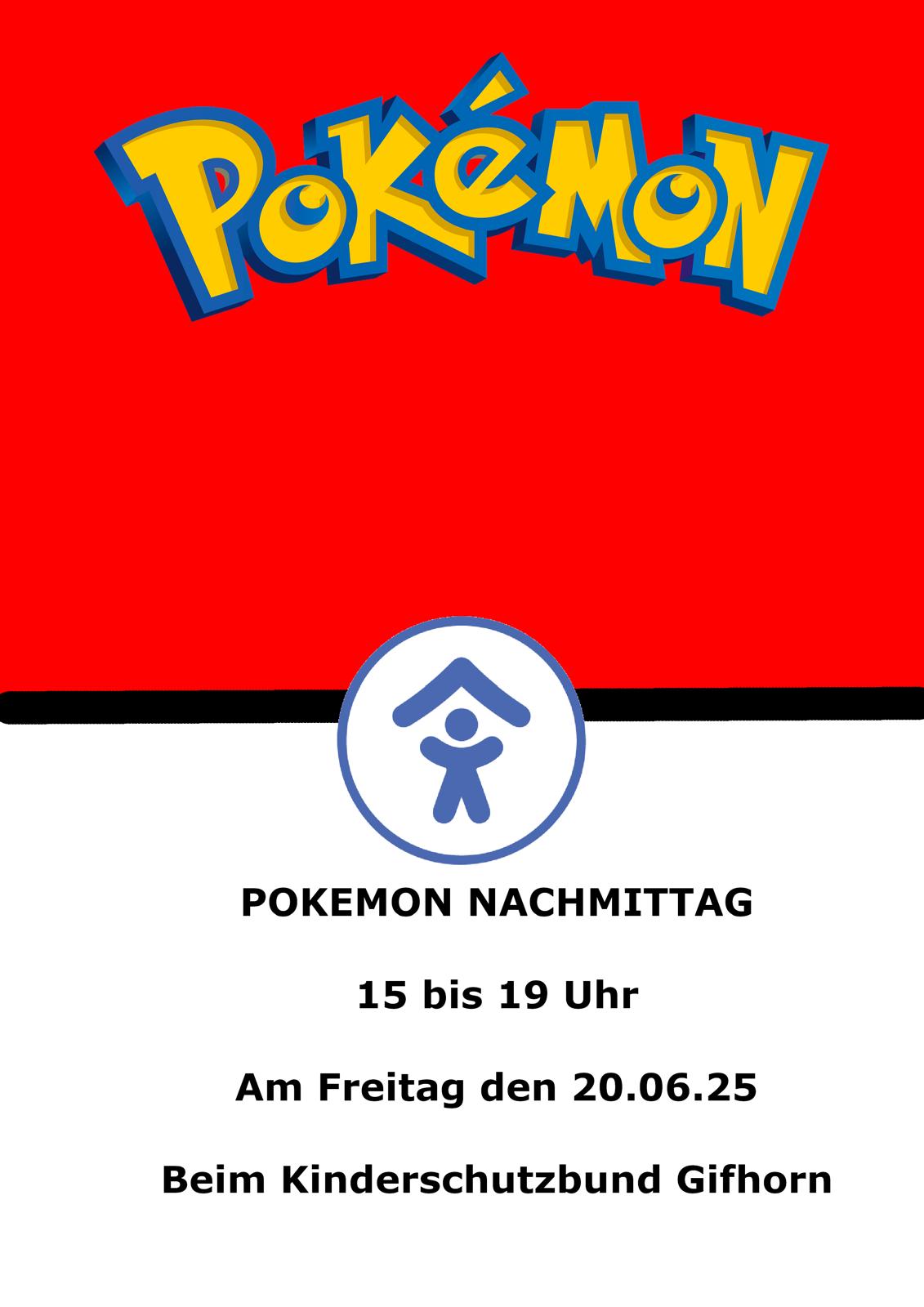 Pokemon Nachmittag am 20.6. von 15- 19 Uhr